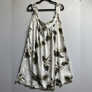 Tropical Group Hawaii floral Print Sleeveless Rayon Dress Sz XL